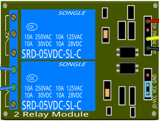 zoom-in of the 2-channel relay